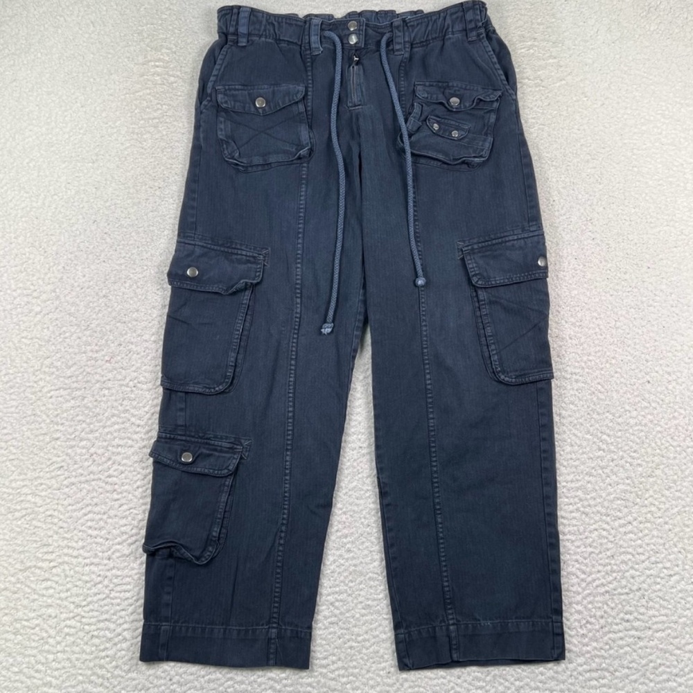 Free People Black Tahiti Cargo Pants. Size Medium